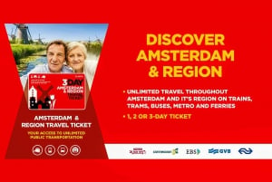 Amsterdam & Region Travel Ticket for 1-3 Days