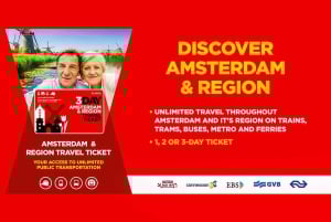 Amsterdam: Amsterdam & Region Travel Ticket for 1-3 Days