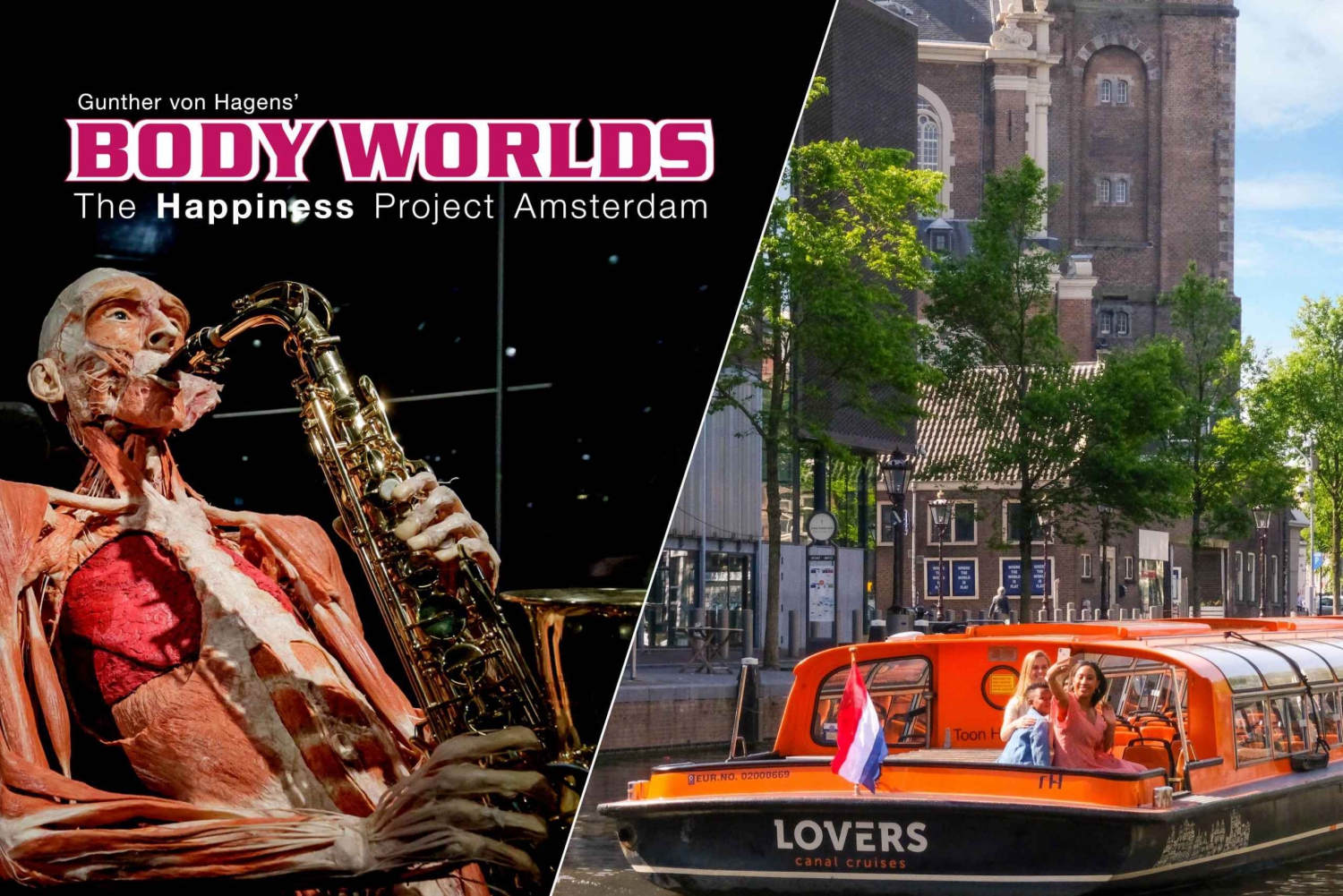 Amsterdã: Exposição Body Worlds e cruzeiro pelo canal