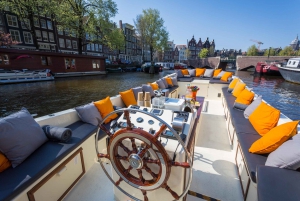 Amsterdam: Kanalcruise på tysk med ubegrenset drikke