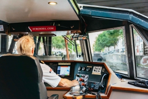 Amsterdam: Båttur på kanal med ost och vin