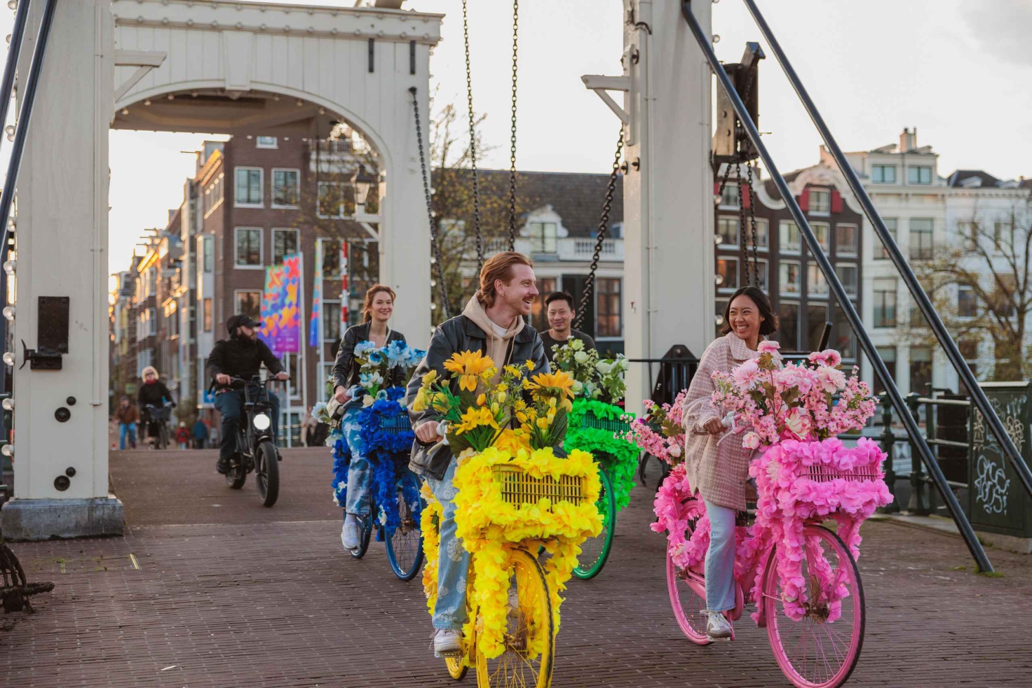 Amsterdam: Stadtzentrum, geführte Fahrradtour auf Blumenfahrrädern