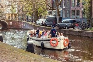 Amsterdam: City Highlights Small Boat Canal Cruise with host
