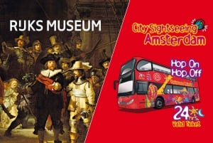 Amesterdão: Combo Rijksmuseum & ônibus hop-on hop-off