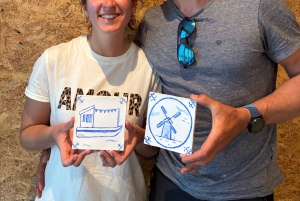 Amesterdão: Oficina de pintura de azulejos azuis de Delft