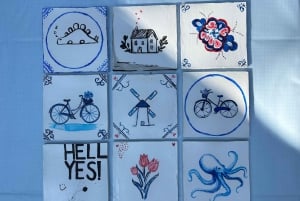 Amesterdão: Oficina de pintura de azulejos azuis de Delft