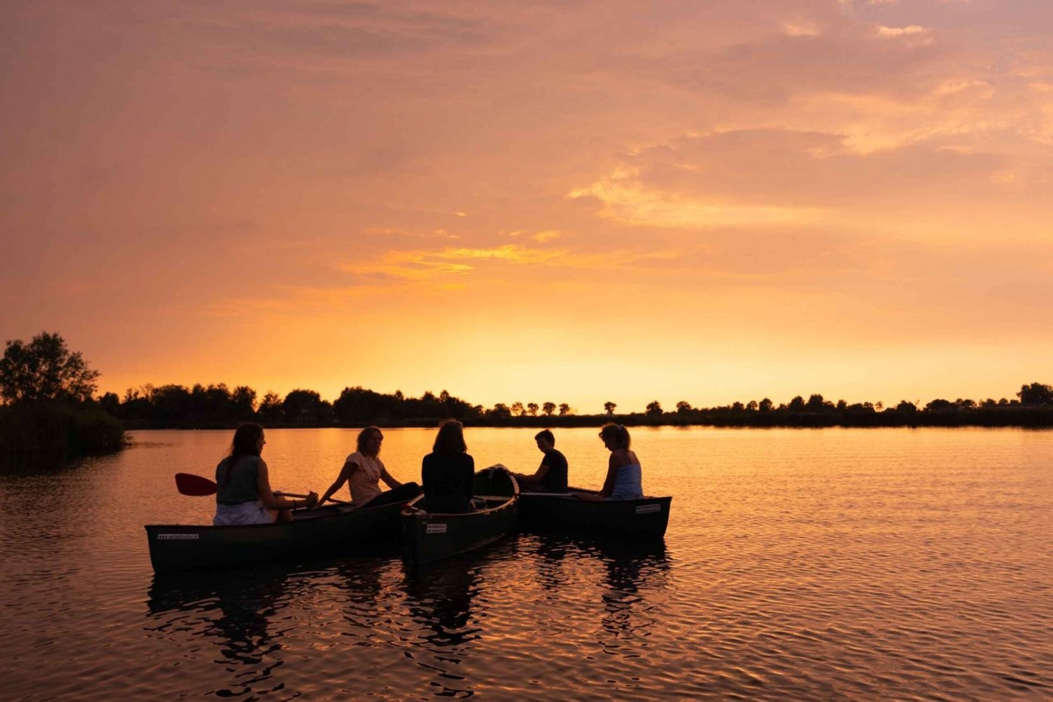 Amsterdam : Excursion en canoë au coucher du soleil dans la campagne hollandaise