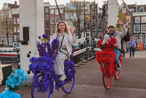 Amsterdam: Udforsk kanalerne, guidet tur på blomstercykler