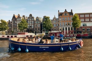 Amsterdam : Croisière sur les canaux avec guide allemand et bar à bord