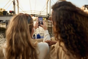 Amsterdam : Croisière sur les canaux avec guide allemand et bar à bord