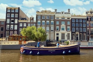 Amsterdam : Croisière sur les canaux avec guide allemand et bar à bord