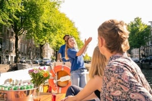 Amsterdam : Croisière sur les canaux avec guide allemand et bar à bord
