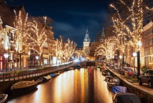 Amsterdam : croisière guidée en soirée avec bar à bord