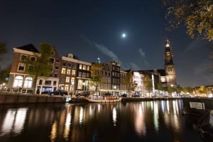 Amsterdam : croisière guidée en soirée avec bar à bord