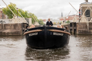 Amsterdam: Crociera guidata sul canale in barca aperta con opzione bevande