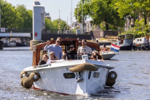 Ámsterdam: Crucero en barco histórico con barra libre y aperitivos