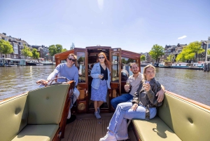 Ámsterdam: Crucero en barco histórico con barra libre y aperitivos