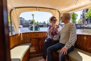 Ámsterdam: Crucero en barco histórico con barra libre y aperitivos
