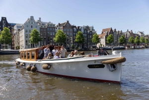 Ámsterdam: Crucero en barco histórico con barra libre y aperitivos