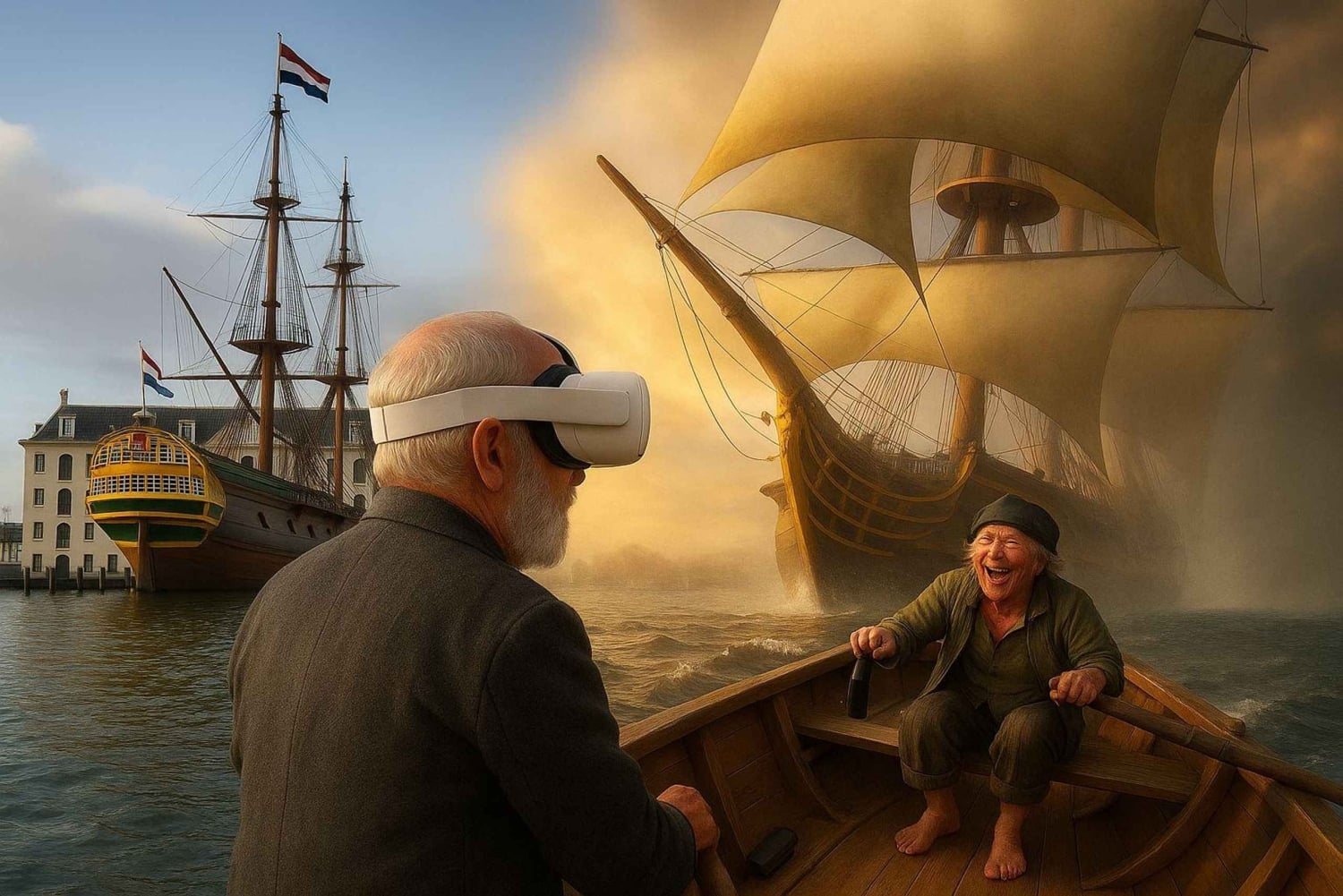 Amsterdam: Historisk virtual reality-luksusbådtur
