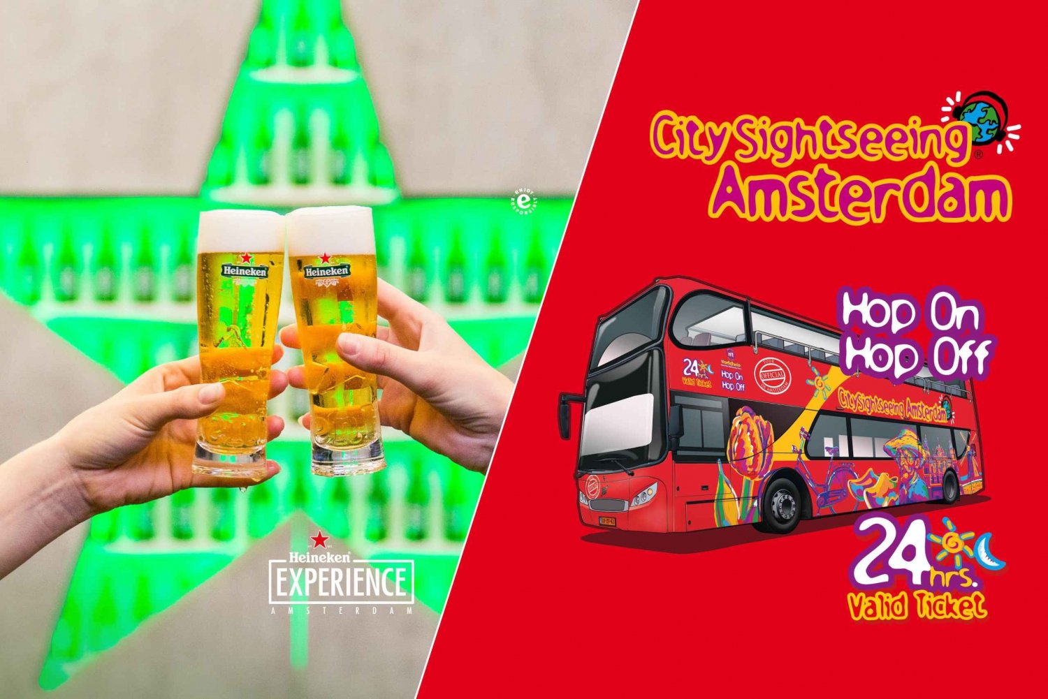 Amsterdam: Wycieczka autobusowa Hop-On Hop-Off i doświadczenie z Heinekenem