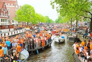 Amsterdam: Kings Day Boat Party med obegränsad dryck