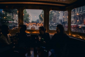 Amesterdão: Festival de Luzes num Barco Saloon com Bebidas e Snacks