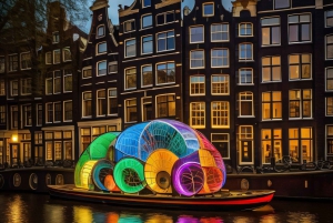 Amsterdam: Light Festival bådtur med snack og drinks