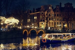 アムステルダム：ライトフェスティバル ボートツアー（ドリンク＆軽食付き・飲み放題）