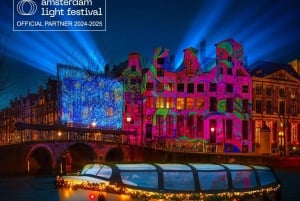 Amsterdam: Light Festival-båd med ubegrænsede drinks og snacks