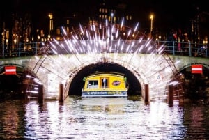 Amsterdam: Paseo en barco por el canal del Festival de la Luz desde los puestos navideños