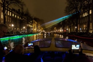 Amsterdam Light Festival Kanalrundtur med öppet akterdäck