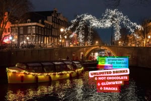 Amesterdão: Cruzeiro do Festival de Luzes + opção de bebidas e snacks