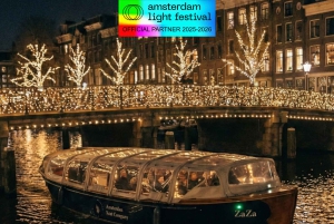 Amsterdam: rejs podczas Light Festival z ogrzewaniem i napojami bez limitu!
