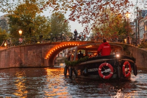 Amsterdam: Festival delle Luci in barca (semi) aperta - opzione con bevande