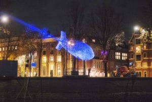 Amsterdam: Lysskulpturer med småbåttur og glühwein