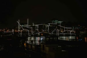 Amsterdam: Lysskulpturer med småbåttur og glühwein