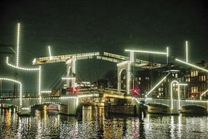Amsterdam: Lysskulpturer med småbåttur og glühwein