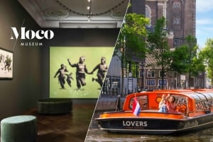 Amsterdam: Moco Museum Entry Ticket and Canal Cruise