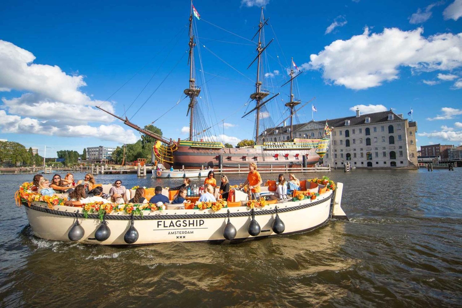 Amsterdam: Official SAIL Experience on Open Boat incl. Drink