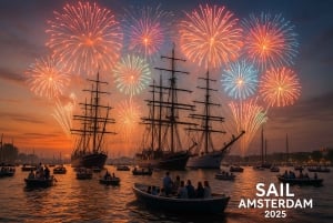 Amsterdam: Virallinen SAIL-ilotulitusristeily luksusveneellä