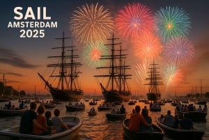 Amsterdam: Virallinen SAIL-ilotulitusristeily luksusveneellä
