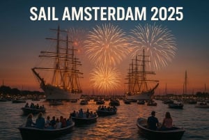 Amsterdam: Virallinen SAIL-ilotulitusristeily luksusveneellä