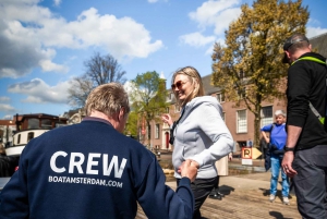 Amsterdam: Kanalrundtur i Gamla stan med levande guide och öppen bar