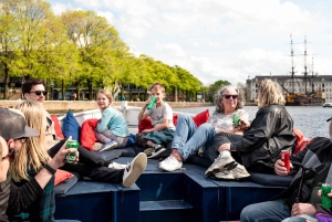 Amsterdam: Kanalrundtur i Gamla stan med levande guide och öppen bar
