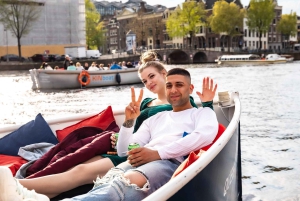 Amsterdam: Kanalrundtur i Gamla stan med levande guide och öppen bar