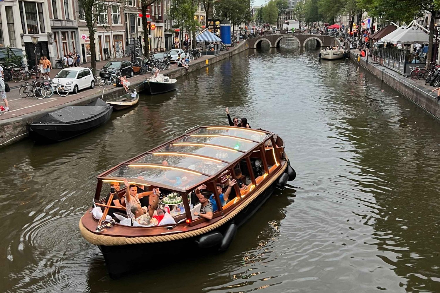 Amsterdam: Tour en barco abierto con bebidas ilimitadas opcionales