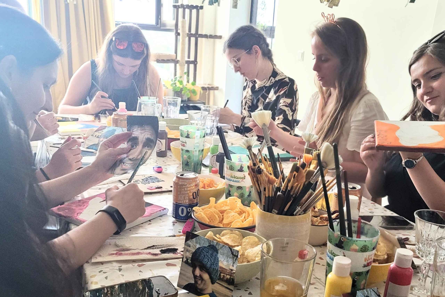 アムステルダム独身最後のパーティーのためのペイント＆シップ・ワークショップ