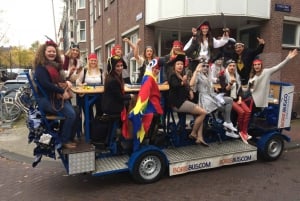 Amsterdam: Party Bike Tour with Beer