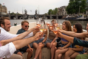 Amsterdam: Privat Canal Booze Cruise med ubegrenset antall drinker